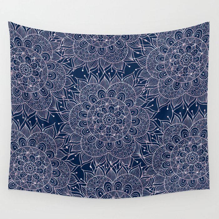 Navy blue and pink tapestry online