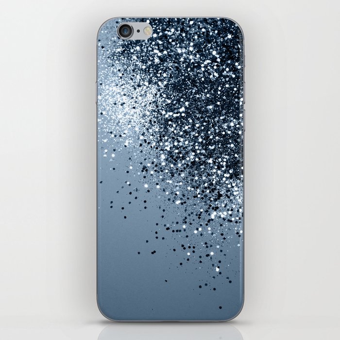 Sparkling Blue Lady Glitter #2 (Faux Glitter) #shiny #decor #art #society6 iPhone Skin