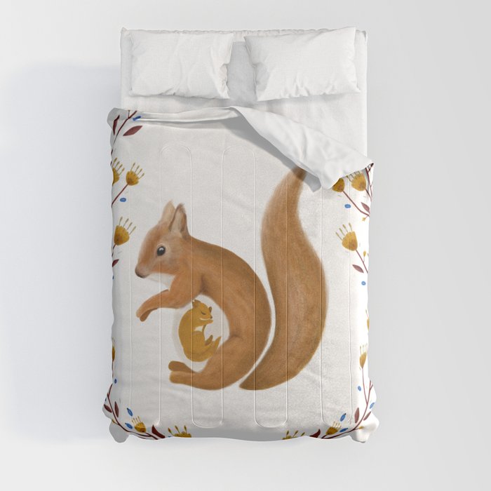 Pregnant Squirrel Comforter