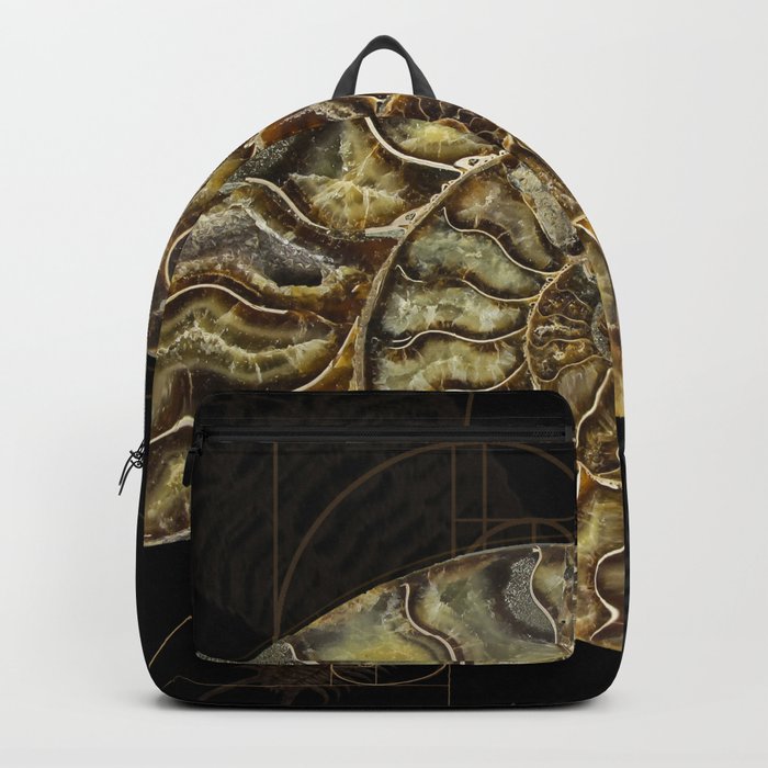 Ammonite Trilobite Fibonacci Spiral Backpack