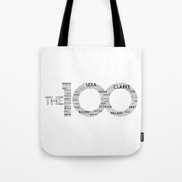 The 100 - Typography Art [black text] Tote Bag