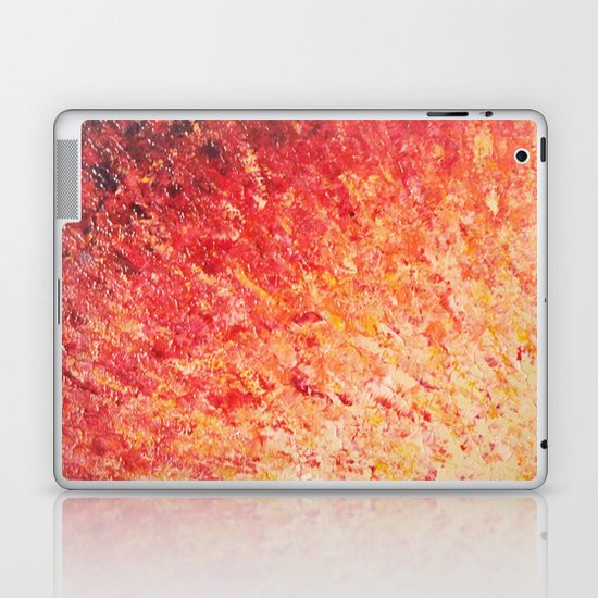 SAILOR'S SUNRISE - Beautiful Modern Abstract Crimson and Pink Nature Sky Sunset Ocean Reflection Laptop & iPad Skin