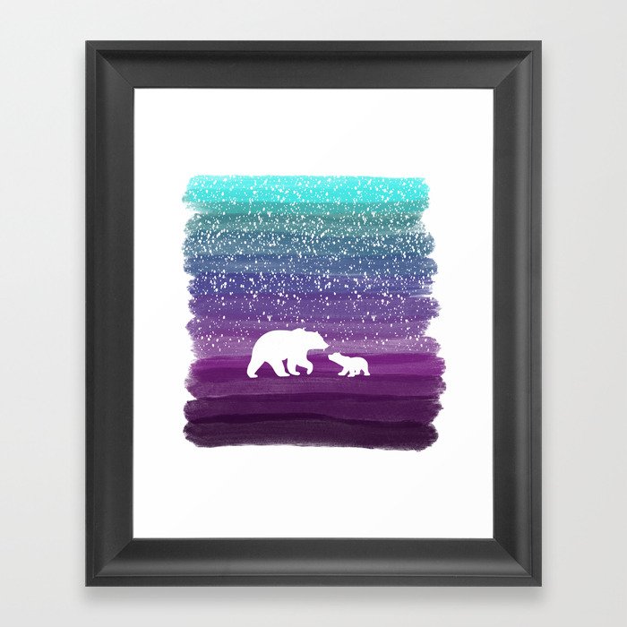 Bears from the Purple Dream Framed Art Print