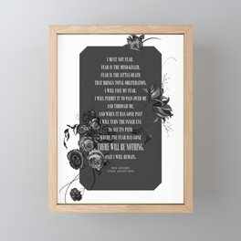 Bene Gesserit Litany Against Fear I Framed Mini Art Print