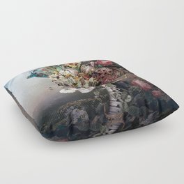 Flower skull Floor Pillow