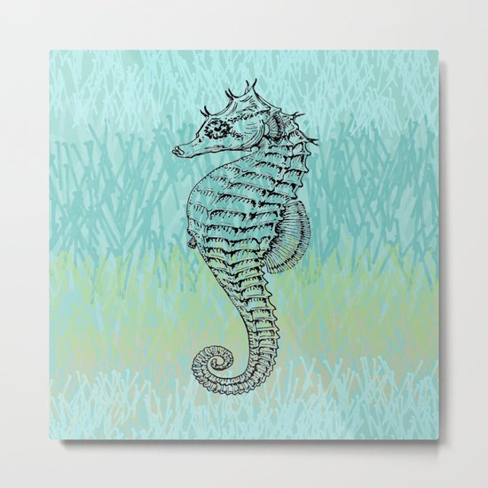 Seahorse ~ The Summer Series Metal Print