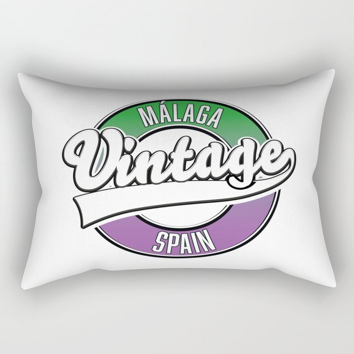 Málaga spain vintage style logo. Rectangular Pillow