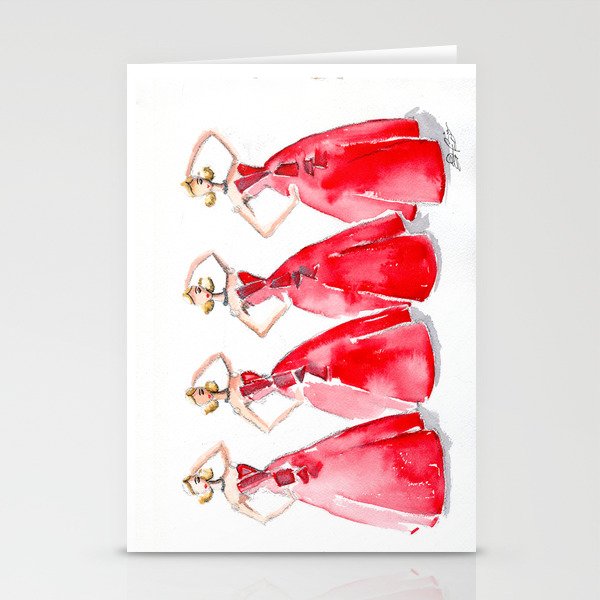 Rouge on the Runway Fashion Illustration Stationery Cards