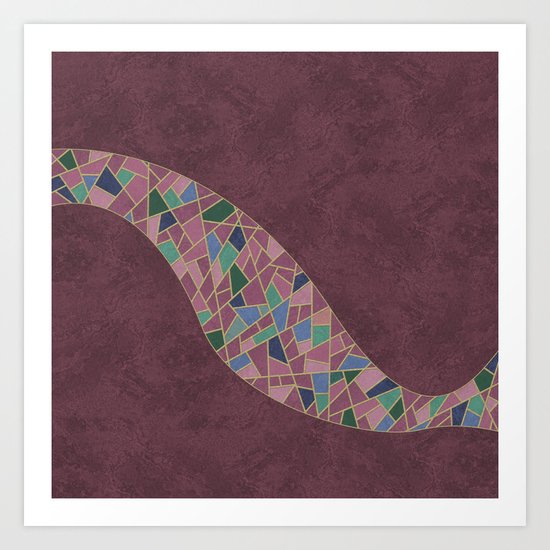 Geometric Marble 03 (abstract) Art Print