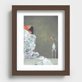 Water, Goldfish, and Plum Vase Recessed Framed Print