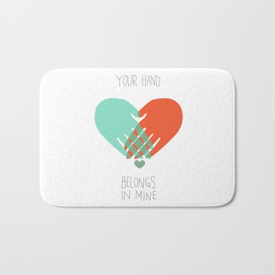 I wanna hold your hand Bath Mat
