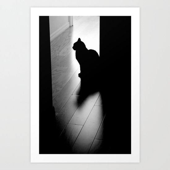 black cat Art Print