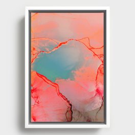 BETTER TOGETHER - LIVING CORAL by MS Framed Canvas
