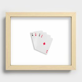 Poker cards Recessed Framed Print