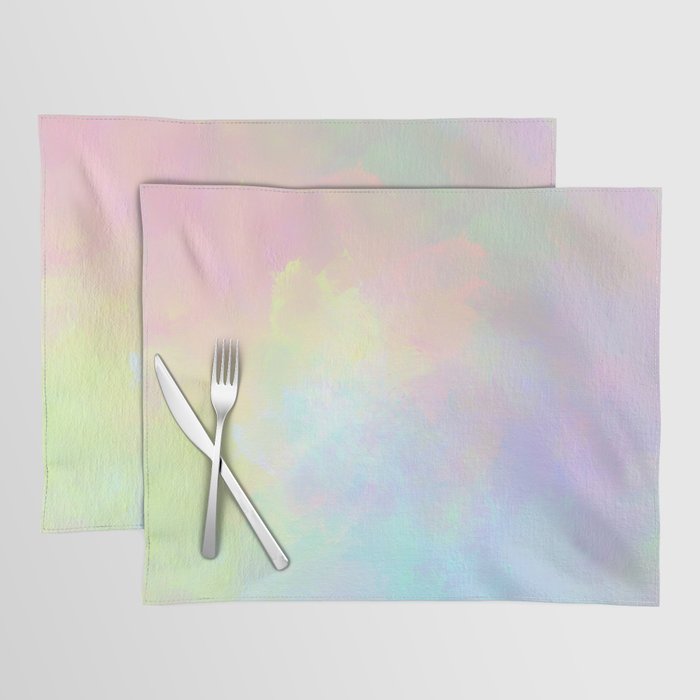 Rainbow watercolor background Placemat