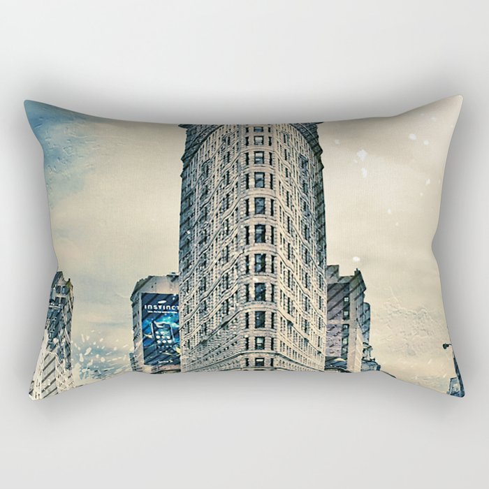 Flatron Building - New York City Rectangular Pillow
