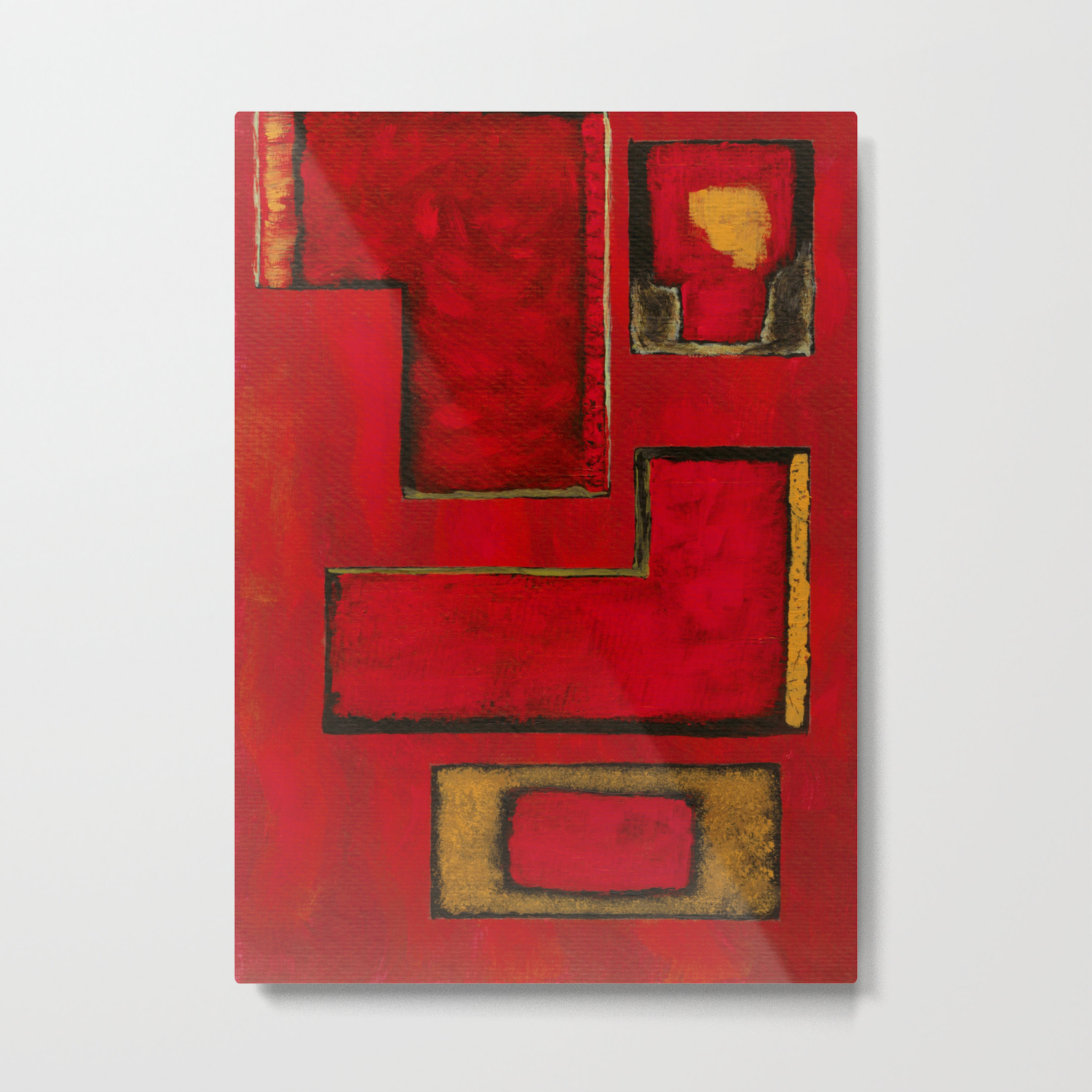 Detached Abstract Shapes Art Metal Print By Itaya Society6
