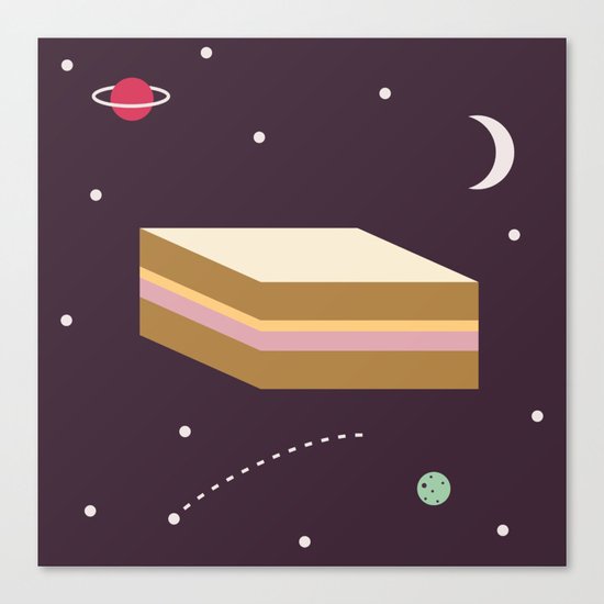 Ham & Cheese in Space Canvas Print