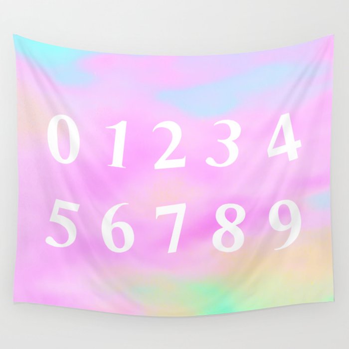 NUMBERS (PASTEL SOFTNESS) Wall Tapestry