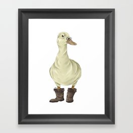 duck in boots  Framed Art Print