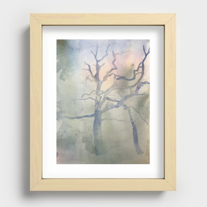 The Lightening Tree, Strawberry Hill Pond Recessed Framed Print