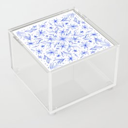 Blue Flower Garden  Acrylic Box