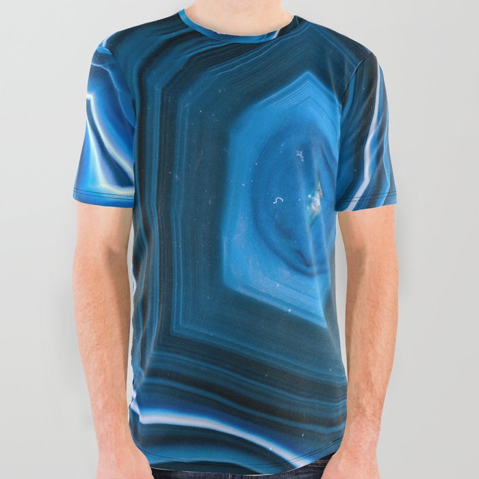 Blue agate 3046 All Over Graphic Tee