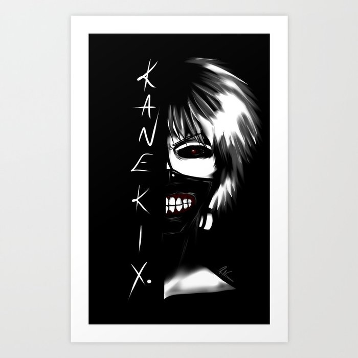 Kaneki Ken Tokyo Ghoul Art Print By Beccaroskilly
