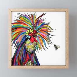 RobiniArt Chicken and Bee Framed Mini Art Print
