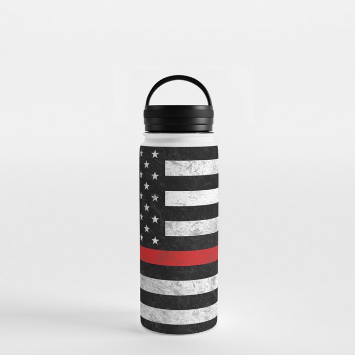 Thin Red Line Water Bottle by ForgetSundayDrivesDesigns