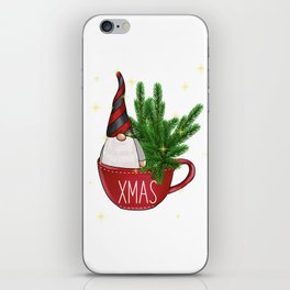 Santa in a Cup! iPhone Skin