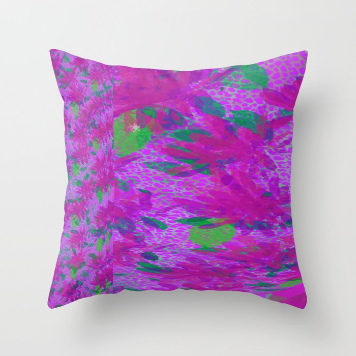Floral Confetti in the Wind  Throw Pillow