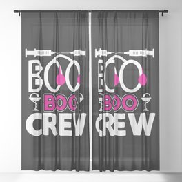 Boo Boo Crew Halloween Nurse Sheer Curtain