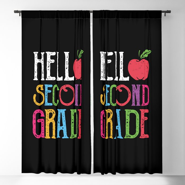 Hello Second Grade Back To School Blackout Curtain