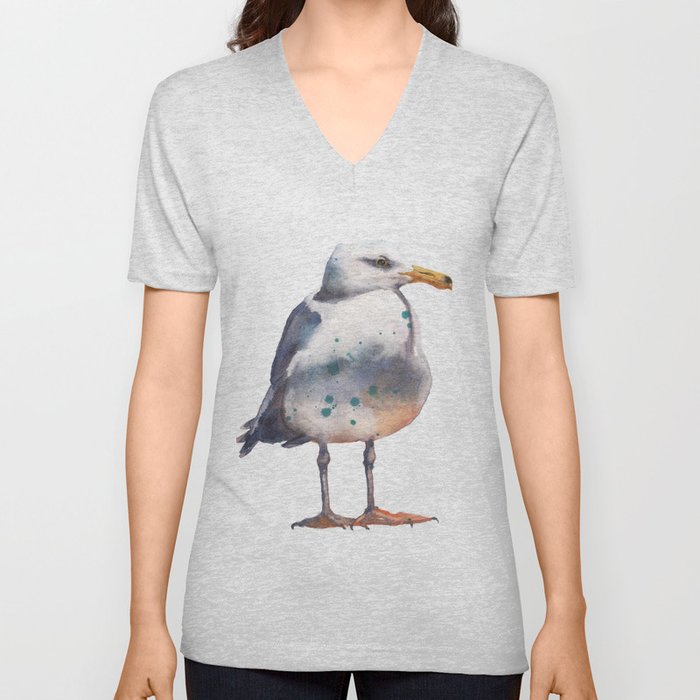 Seagull Lookout V Neck T Shirt
