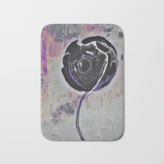 Negro Night Golden Rose Bath Mat
