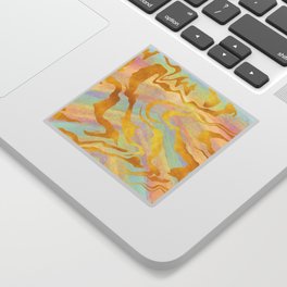 Gold Marble Watercolor Pattern Sticker
