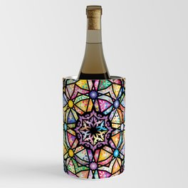 Colorful Mandala Glass Wine Chiller