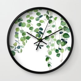 Eucalyptus Watercolor 2  Wall Clock