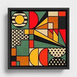 Modern Geometric  Framed Canvas