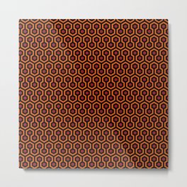 Overlook Metal Print | Room 237 Carpet, Brown Hexagon, Red Hexagon Pattern, Vintage, Scary, Red And Brown, Room 237, Shining, Creepy, Graphicdesign 