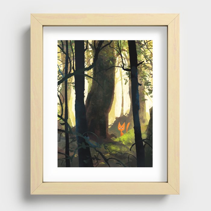 Bored in the Woods Recessed Framed Print