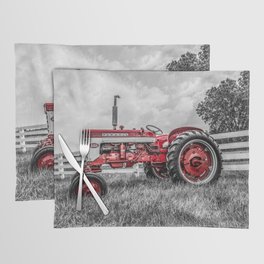 IH 240 Side View Selective Red Farmall Tractor Placemat