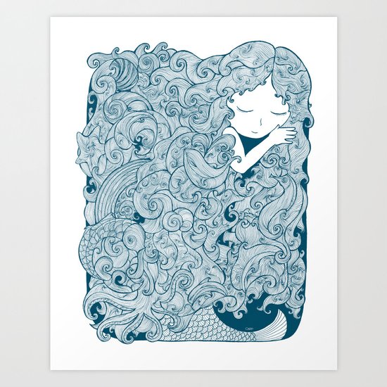 Mermaid Dreams Art Print