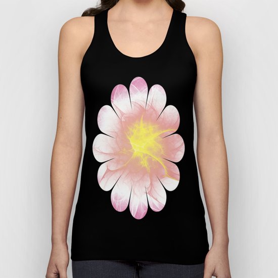 Pink Flower Fractal Unisex Tank Top