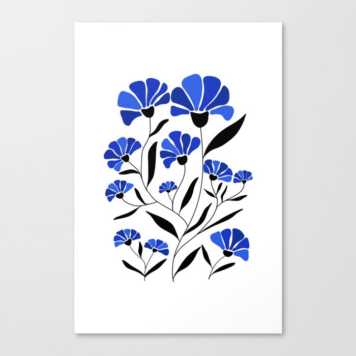 Blue Flowers  Canvas Print