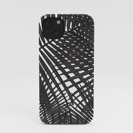 Modern Black and White Palm Leaf Design iPhone Case
