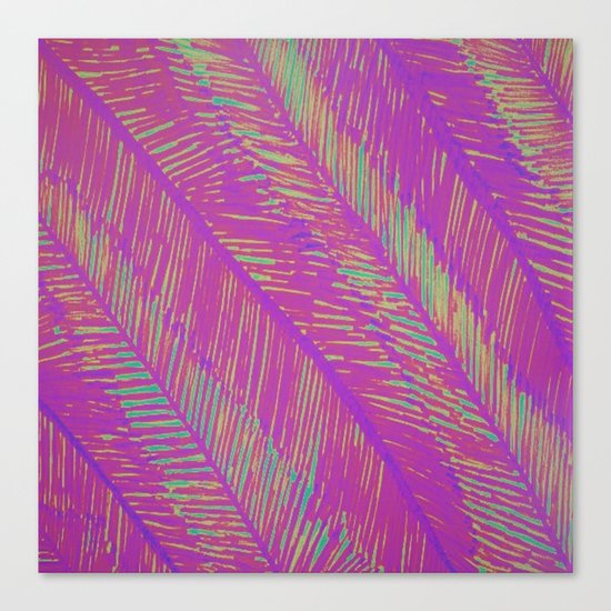 Neon Summer Palms Canvas Print