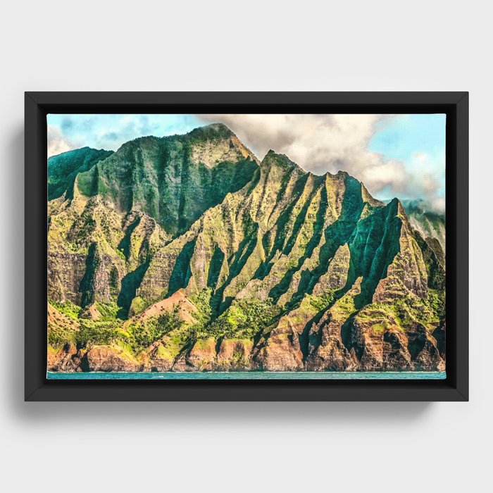 2016 Na' Pali Coast, Kauai, Hawaii Framed Canvas