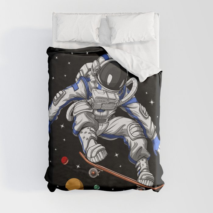 Astronaut Skater Duvet Cover